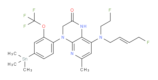 (E)-8-((4-氟丁-2-烯-1-基)(2-氟乙基)氨基)-6-甲基-4-(2-(三氟甲氧基)-4-(三甲基锡基)苯基)-3,4-二氢吡啶并[2,3-b]吡嗪-2(1H)-酮