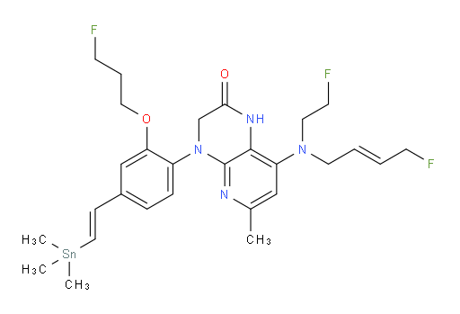 8-(((E)-4-氟丁-2-烯-1-基)(2-氟乙基)氨基)-4-(2-(3-氟丙氧基)-4-((E)-2-(三甲基锡基)乙烯基)苯基)-6-甲基-3,4-二氢吡啶并[2,3-b]吡嗪-2(1H)-酮