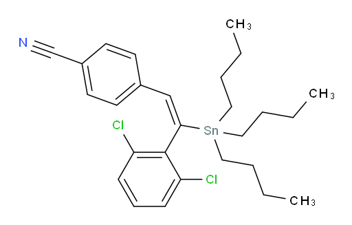 (E)-4-(2-(2,6-二氯苯基)-2-(三丁基锡基)乙烯基)苯腈