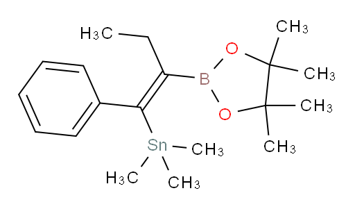(E)-三甲基(1-苯基-2-(4,4,5,5-四甲基-1,3,2-二氧杂环己硼烷-2-基)丁-1-烯-1-基)锡烷