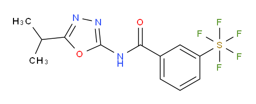 [4-[[[5-(1-methylethyl)-1,3,4-oxadiazol-2-yl]amino]carbonyl]phenyl]sulfur pentafluoride