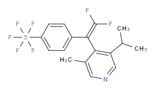 4-(2,2-difluoro-1-(3-isopropyl-5-methylpyridin-4-yl)vinyl)(pentafluoromercapto)benzene