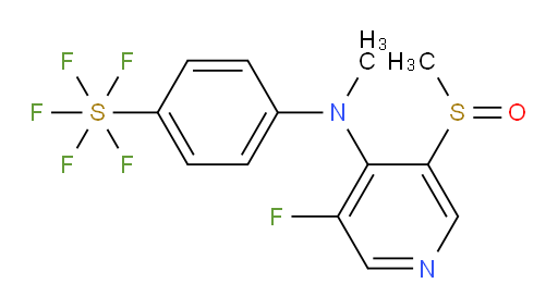 4-((3-fluoro-5-(methylsulfinyl)pyridin-4-yl)(methyl)amino)(pentafluoromercapto)benzene