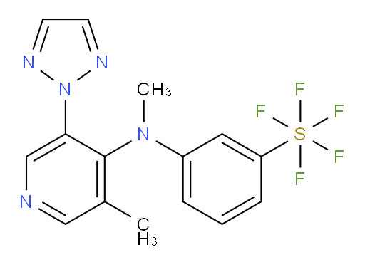3-(methyl(3-methyl-5-(2H-1,2,3-triazol-2-yl)pyridin-4-yl)amino)(pentafluoromercapto)benzene