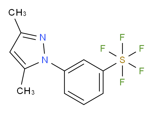 3-(3,5-dimethyl-1H-pyrazol-1-yl)(pentafluoromercapto)benzene