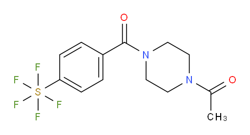 1-(4-(4-(pentafluoromercapto)benzoyl)piperazin-1-yl)ethanone
