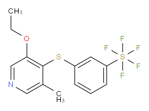 3-((3-ethoxy-5-methylpyridin-4-yl)thio)(pentafluoromercapto)benzene