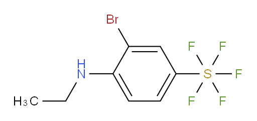 3-bromo-4-(ethylamino)(pentafluoromercapto)benzene