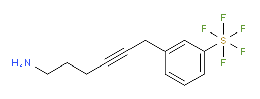 3-(6-aminohex-2-yn-1-yl)(pentafluoromercapto)benzene