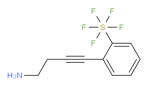 2-(4-aminobut-1-yn-1-yl)(pentafluoromercapto)benzene