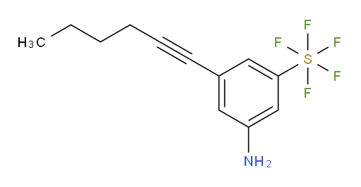 3-amino-5-(hex-1-yn-1-yl)(pentafluoromercapto)benzene
