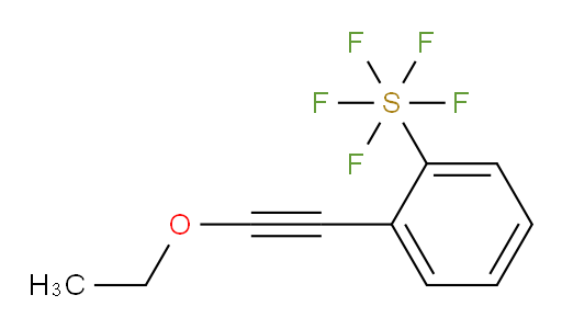2-(ethoxyethynyl)(pentafluoromercapto)benzene