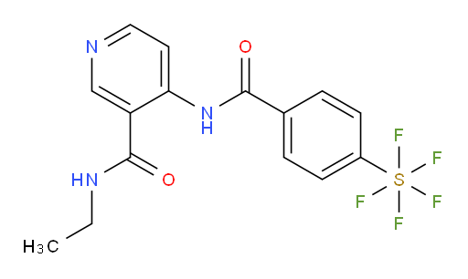 N-ethyl-4-(4-(pentafluoromercapto)benzamido)nicotinamide