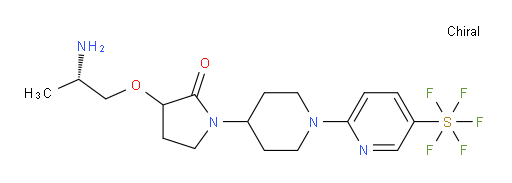 3-((S)-2-aminopropoxy)-1-(1-(5-(pentafluoromercapto)pyridin-2-yl)piperidin-4-yl)pyrrolidin-2-one