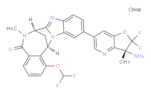 (7R,14R)-11-[(3R)-3-amino-2,2-difluoro-2,3-dihydro-3-methyl-furo[3,2-b]pyridin-6-yl]-1-(difluoromethoxy)-6,7-dihydro-6-methyl-7,14-Methanobenzimidazo[1,2-b][2,5]benzodiazocin-5(14H)--one