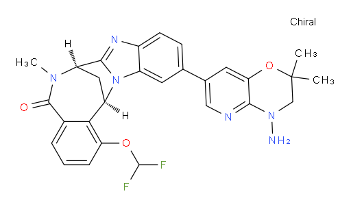 (7R,14R)-11-(4-amino-3,4-dihydro-2,2-dimethyl-2H-pyrido[3,2-b][1,4]oxazin-7-yl)-1-(difluoromethoxy)-6,7-dihydro-6-methyl-7,14-Methanobenzimidazo[1,2-b][2,5]benzodiazocin-5(14H)--one