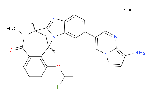 (7R,14R)-11-(3-aminopyrazolo[1,5-a]pyrimidin-6-yl)-1-(difluoromethoxy)-6,7-dihydro-6-methyl-7,14-Methanobenzimidazo[1,2-b][2,5]benzodiazocin-5(14H)--one