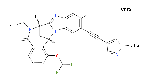 (7R,14R)-1-(difluoromethoxy)-6-ethyl-10-fluoro-6,7-dihydro-11-[2-(1-methyl-1H-pyrazol-4-yl)ethynyl]-7,14-Methanobenzimidazo[1,2-b][2,5]benzodiazocin-5(14H)--one