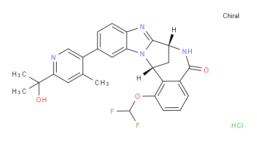 (7R,14R)-1-(difluoromethoxy)-6,7-dihydro-11-[6-(1-hydroxy-1-methylethyl)-4-methylpyridin-3-yl]-7,14-Methanobenzimidazo[1,2-b][2,5]benzodiazocin-5(14H)--one HCl