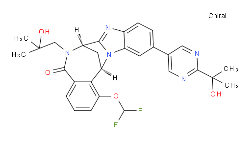 (7R,14R)-1-(difluoromethoxy)-6,7-dihydro-11-[2-(1-hydroxy-1-methylethyl)-pyrimidin-5-yl]-6-(2-hydroxy-2-methylpropyl)-7,14-Methanobenzimidazo[1,2-b][2,5]benzodiazocin-5(14H)--one