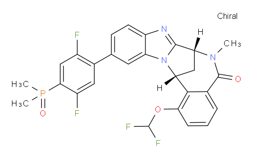 (7R,14R)-1-(difluoromethoxy)-11-[4-(dimethylphosphinyl)-2,5-difluorophenyl]-6,7-dihydro-6-methyl-7,14-Methanobenzimidazo[1,2-b][2,5]benzodiazocin-5(14H)--one