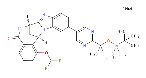 (7R,14R)-1-(difluoromethoxy)-11-[2-[1-[[(tert-butyl)dimethylsilyl]oxy]-1-methylethyl]pyrimidin-5-yl]-6,7-dihydro-7,14-Methanobenzimidazo[1,2-b][2,5]benzodiazocin-5(14H)--one