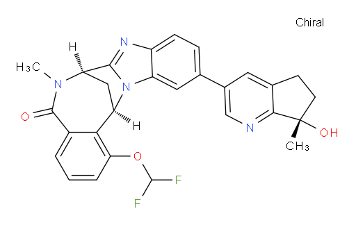 (7R,14R)-1-(difluoromethoxy)-11-[(7S)-6,7-dihydro-7-hydroxy-7-methyl-5H-cyclopenta[b]pyridin-3-yl]-6,7-dihydro-6-methyl-7,14-Methanobenzimidazo[1,2-b][2,5]benzodiazocin-5(14H)--one