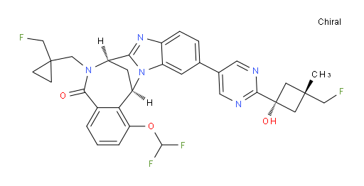 (7R,14R)-1-(difluoromethoxy)-11-(2-((1s,3S)-3-(fluoromethyl)-1-hydroxy-3-methylcyclobutyl)pyrimidin-5-yl)-6-((1-(fluoromethyl)cyclopropyl)methyl)-6,7-dihydro-7,14-methanobenzo[f]benzo[4,5]imidazo[1,2-a][1,4]diazocin-5(14H)-one