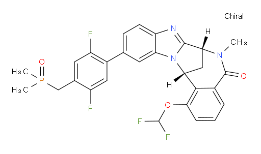 (7R,14R)-1-(difluoromethoxy)-11-(4-((dimethylphosphoryl)methyl)-2,5-difluorophenyl)-6-methyl-6,7-dihydro-7,14-methanobenzo[f]benzo[4,5]imidazo[1,2-a][1,4]diazocin-5(14H)-one