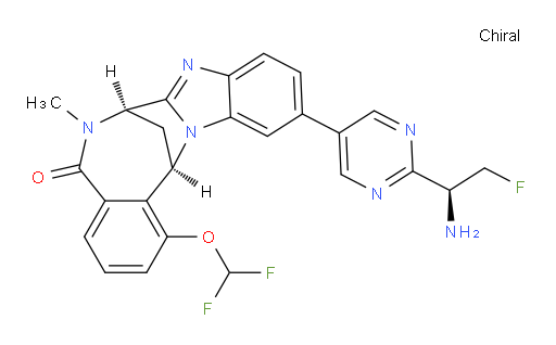 (7R,14R)-11-(2-((S)-1-amino-2-fluoroethyl)pyrimidin-5-yl)-1-(difluoromethoxy)-6-methyl-6,7-dihydro-7,14-methanobenzo[f]benzo[4,5]imidazo[1,2-a][1,4]diazocin-5(14H)-one