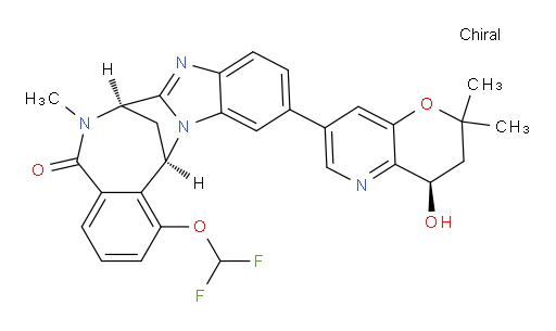 (7R,14R)-1-(difluoromethoxy)-11-((R)-4-hydroxy-2,2-dimethyl-3,4-dihydro-2H-pyrano[3,2-b]pyridin-7-yl)-6-methyl-6,7-dihydro-7,14-methanobenzo[f]benzo[4,5]imidazo[1,2-a][1,4]diazocin-5(14H)-one