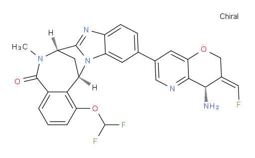 (7R,14R)-11-((S,E)-4-amino-3-(fluoromethylene)-3,4-dihydro-2H-pyrano[3,2-b]pyridin-7-yl)-1-(difluoromethoxy)-6-methyl-6,7-dihydro-7,14-methanobenzo[f]benzo[4,5]imidazo[1,2-a][1,4]diazocin-5(14H)-one
