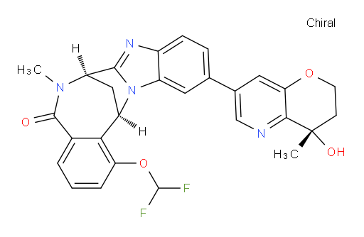 (7R,14R)-1-(difluoromethoxy)-11-((S)-4-hydroxy-4-methyl-3,4-dihydro-2H-pyrano[3,2-b]pyridin-7-yl)-6-methyl-6,7-dihydro-7,14-methanobenzo[f]benzo[4,5]imidazo[1,2-a][1,4]diazocin-5(14H)-one