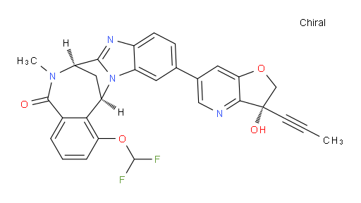 (7R,14R)-1-(difluoromethoxy)-11-((R)-3-hydroxy-3-(prop-1-yn-1-yl)-2,3-dihydrofuro[3,2-b]pyridin-6-yl)-6-methyl-6,7-dihydro-7,14-methanobenzo[f]benzo[4,5]imidazo[1,2-a][1,4]diazocin-5(14H)-one