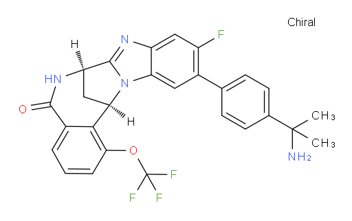 (7R,14R)-11-[4-(1-Amino-1-methylethyl)phenyl]-10-fluoro-6,7-dihydro-1-(trifluoromethoxy)-7,14-methanobenzimidazo[1,2-b][2,5]benzodiazocin-5(14H)--one