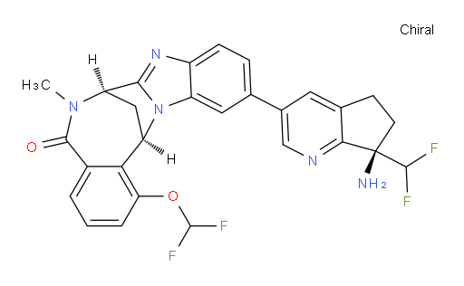 (7R,14R)-11-[(7R)-7-amino-7-(difluoromethyl)-6,7-dihydro-5H-cyclopenta[b]pyridin-3-yl]-1-(difluoromethoxy)-6,7-dihydro-6-methyl-7,14-Methanobenzimidazo[1,2-b][2,5]benzodiazocin-5(14H)--one