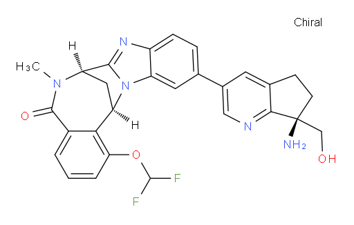 (7R,14R)-11-[(7R)-7-amino-6,7-dihydro-7-(hydroxymethyl)-5H-cyclopenta[b]pyridin-3-yl]-1-(difluoromethoxy)-6,7-dihydro-6-methyl-7,14-Methanobenzimidazo[1,2-b][2,5]benzodiazocin-5(14H)--one