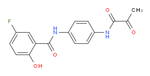 5-fluoro-2-hydroxy-N-(4-(2-oxopropanamido)phenyl)benzamide