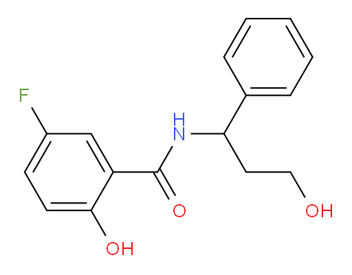 5-fluoro-2-hydroxy-N-(3-hydroxy-1-phenylpropyl)benzamide