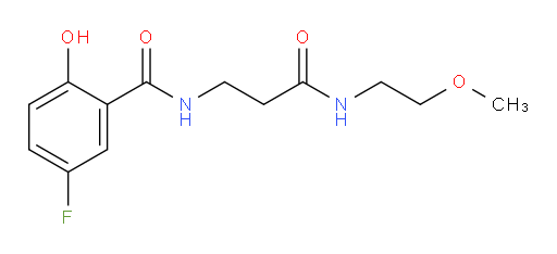 5-fluoro-2-hydroxy-N-(3-((2-methoxyethyl)amino)-3-oxopropyl)benzamide
