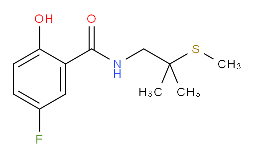 5-fluoro-2-hydroxy-N-(2-methyl-2-(methylthio)propyl)benzamide
