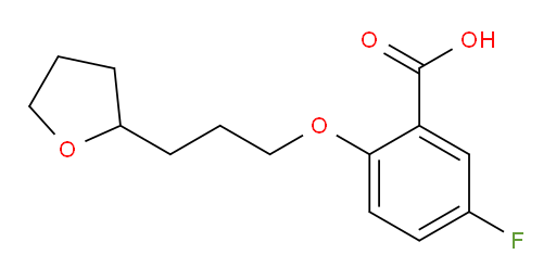 5-fluoro-2-(3-(tetrahydrofuran-2-yl)propoxy)benzoic acid