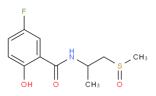 5-fluoro-2-hydroxy-N-(1-(methylsulfinyl)propan-2-yl)benzamide