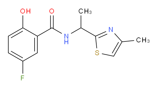 5-fluoro-2-hydroxy-N-(1-(4-methylthiazol-2-yl)ethyl)benzamide