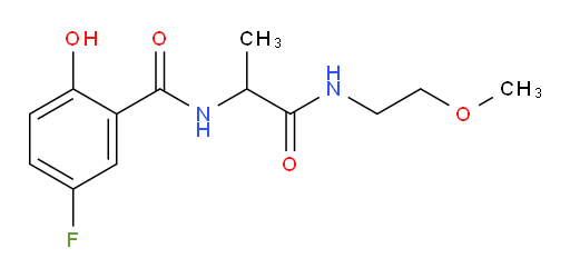 5-fluoro-2-hydroxy-N-(1-((2-methoxyethyl)amino)-1-oxopropan-2-yl)benzamide