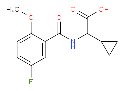 2-cyclopropyl-2-(5-fluoro-2-methoxybenzamido)acetic acid