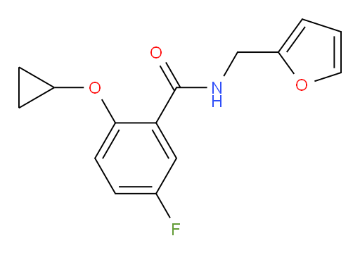 2-cyclopropoxy-5-fluoro-N-(furan-2-ylmethyl)benzamide