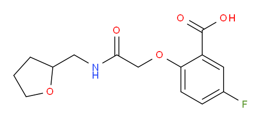 5-fluoro-2-(2-oxo-2-(((tetrahydrofuran-2-yl)methyl)amino)ethoxy)benzoic acid