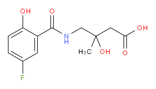 4-(5-fluoro-2-hydroxybenzamido)-3-hydroxy-3-methylbutanoic acid