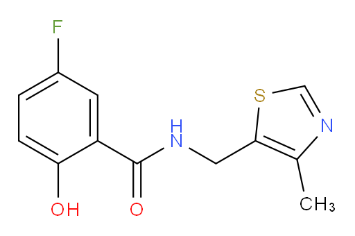 5-fluoro-2-hydroxy-N-((4-methylthiazol-5-yl)methyl)benzamide